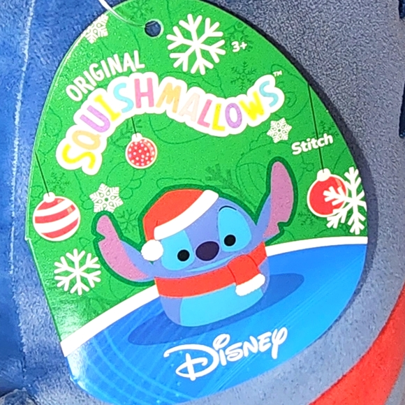 🎄 STITCH 🎅 Santa Hat Disney X Original Squishmallow Christmas 2024 ☆ NWT ☆ - Picture 2 of 9